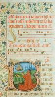 Lettrine, Homme priant Dieu